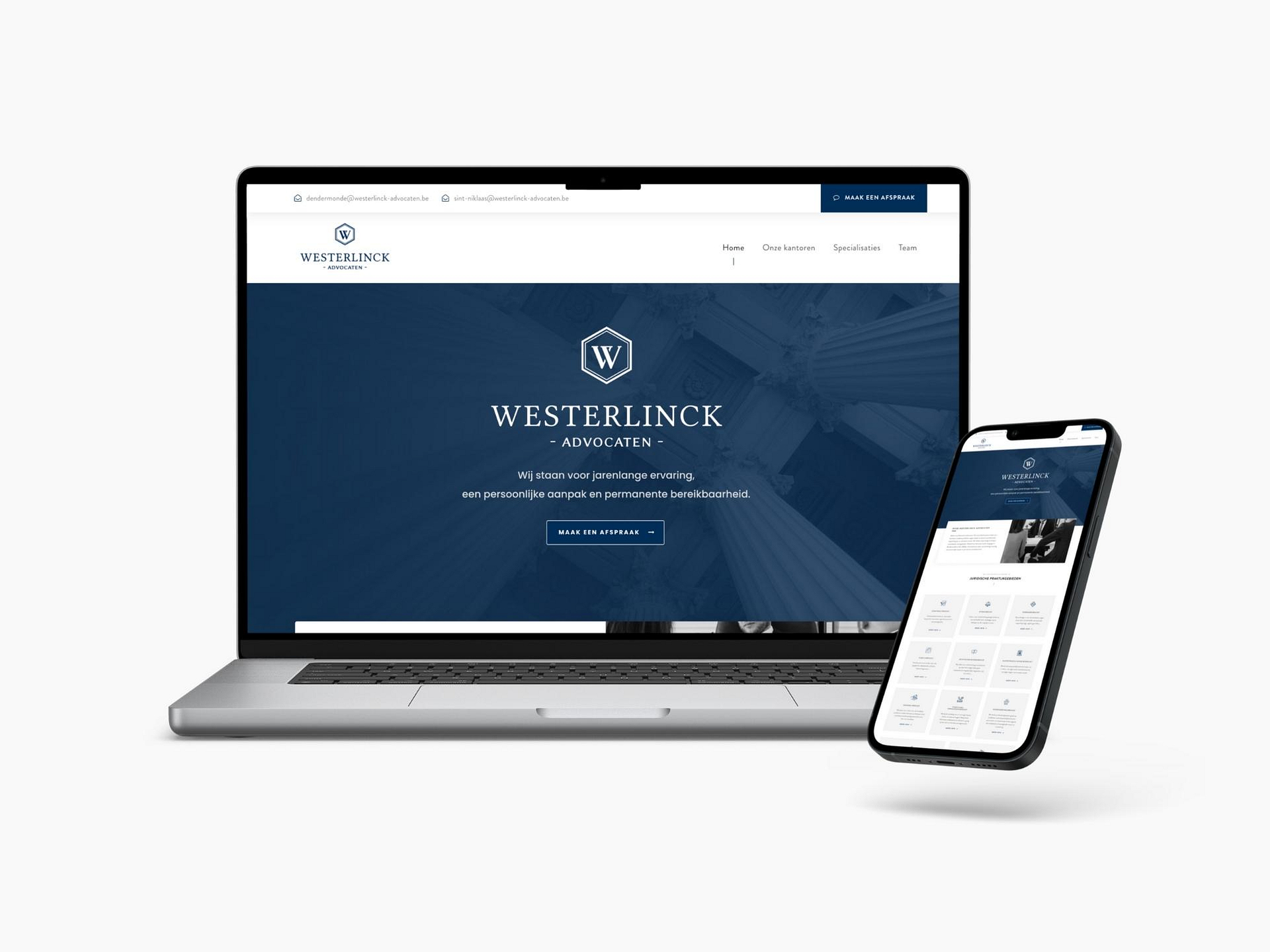 Website design Westerlinck Advocaten