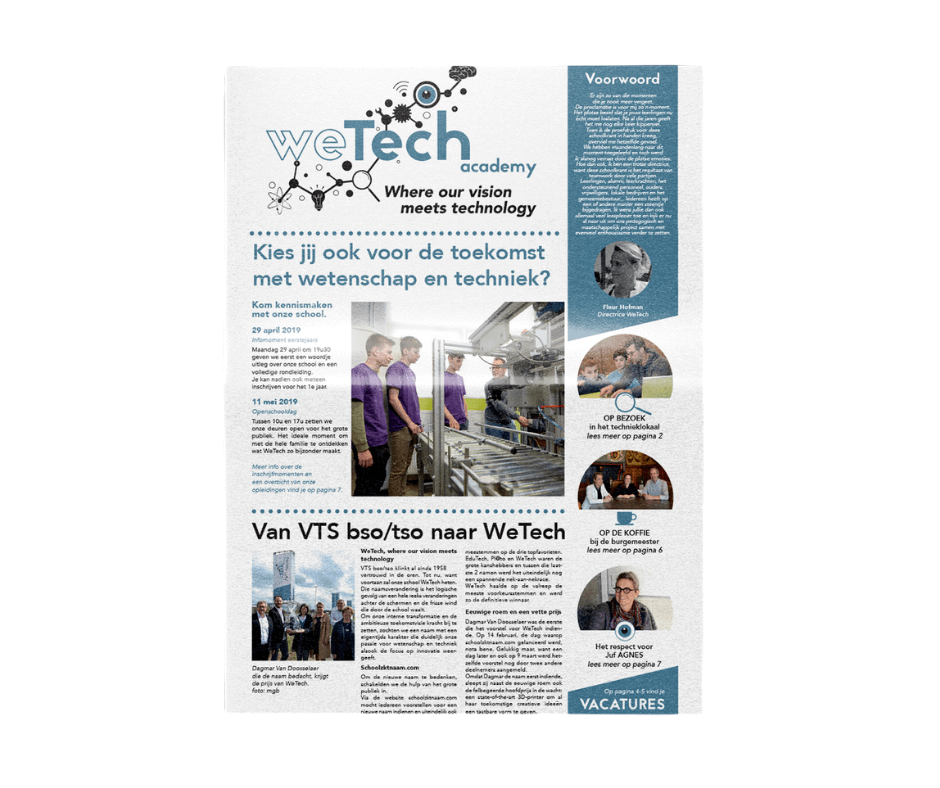 WeTech krant door marketinX